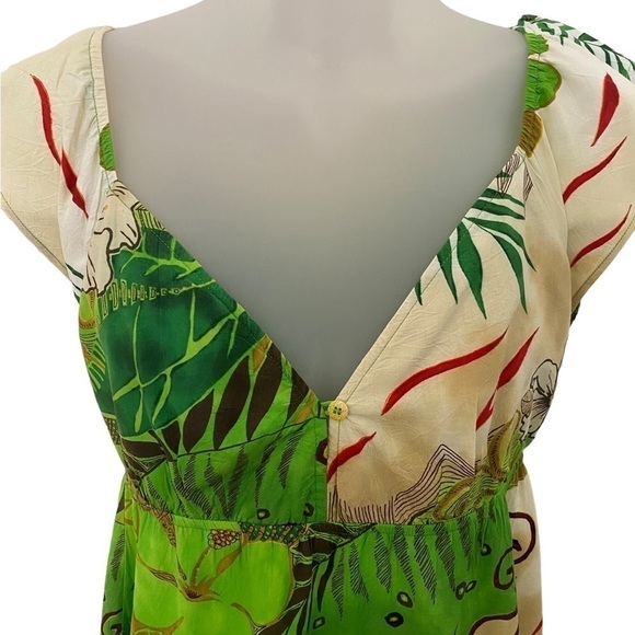 Jams WORLD Aloha Hawaiian Floral Blouse Women S Small - Picture 2 of 6